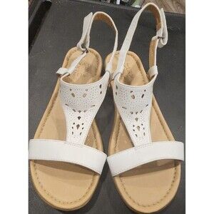 Naturalizer‎ Shoes Womens 9 M Windham T-Strap Slingback Sandals WHITE $89
